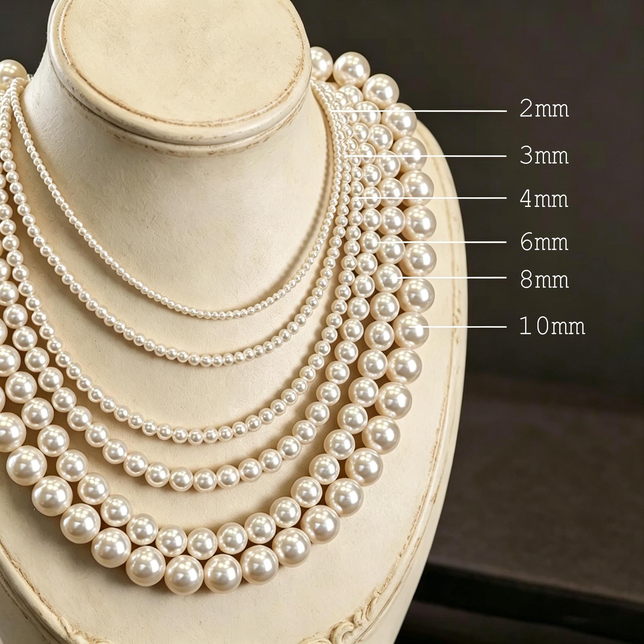 Glass Pearl Bracelet/ Anklet/ Necklaces, Adjustable Quality Crystal Pearl Chain (#LK-627)